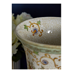 Ваза из фарфора на бронзовом основании Turquoise Blooming Garden варинант исполнения - 7 | Loft Concept в Ростове-на-Дону