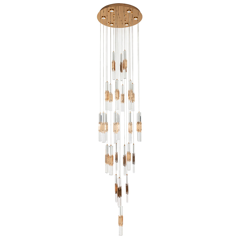       Esme Rectangular Crystal Gold Chandelier    -- | Loft Concept 