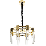 Люстра с прямоугольными хрустальными плафонами Glass Rectangles Gold Chandelier 46 варинант исполнения - 2 | Loft Concept в Ростове-на-Дону