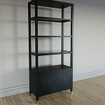 Стеллаж со стеклянными полками Elsa Dreams Black варинант исполнения - 6 | Loft Concept в Ростове-на-Дону