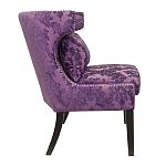 Полукресло с мягкой обивкой из жаккарда на 4-х ножках из массива березы Baroque Armchair violet варинант исполнения - 1 | Loft Concept в Ростове-на-Дону