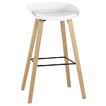 Барный стул на ножках из натурального дерева Boras White варинант исполнения - 1 | Loft Concept в Ростове-на-Дону