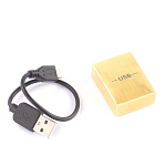 Зажигалка электронная с накладкой из натурального камня Содалит и с USB проводом для зарядки Stone Lighters варинант исполнения - 4 | Loft Concept в Ростове-на-Дону