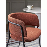 Стул полукруглый мягкий с буклированной обивкой Chair with Boucle Upholstery варинант исполнения - 6 | Loft Concept в Ростове-на-Дону