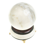 Шар декоративный на подставке из натуральных камней Змеевик и Мрамор Белый Natural Stone Spheres 10.5 см варинант исполнения - 1 | Loft Concept в Ростове-на-Дону