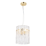 Подвесной светильник цилиндрической формы с текстурными стеклянными элементами Textured Glass Chandelier варинант исполнения - 2 | Loft Concept в Ростове-на-Дону