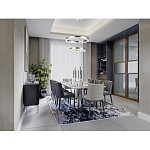 Люстра с двумя кольцами цвета хром и прозрачными хрустальными шарами по периметру Sacramento Transparent Balls Chandelier варинант исполнения - 11 | Loft Concept в Ростове-на-Дону