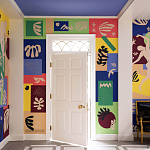 Обои ручная роспись в стиле Арт-деко Jazz Special Colourway on dyed silk with embroidery варинант исполнения - 2 | Loft Concept в Ростове-на-Дону