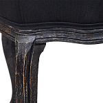 Кресло низкое в стиле прованс Черный Лен Louis French Armchair  варинант исполнения - 4 | Loft Concept в Ростове-на-Дону