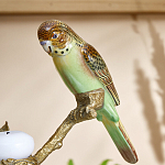 Подсвечник с двумя попугаями из фарфора на бронзовой ветке Eden Garden варинант исполнения - 3 | Loft Concept в Ростове-на-Дону