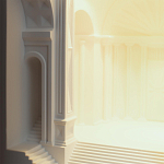 Встраиваемый в стену гипсовый светильник под покраску с арками и рельефными колоннами Antiquity Athena варинант исполнения - 9 | Loft Concept в Ростове-на-Дону