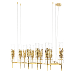 Люстра подвесная прямоугольная с 10-ю цилиндрическими плафонами LIAISON варинант исполнения - 1 | Loft Concept в Ростове-на-Дону