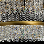 Люстра двухъярусная с золотого цвета и прозрачными подвесками Pettico варинант исполнения - 6 | Loft Concept в Ростове-на-Дону