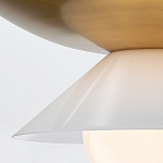 Подвесной светильник латунного цвета с конусовидным белым плафоном Quintiesse варинант исполнения - 10 | Loft Concept в Ростове-на-Дону