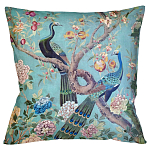Подушка декоративная с изображением птиц в саду Chinoiserie Garden Two Peacocks Cushion варинант исполнения - 1 | Loft Concept в Ростове-на-Дону