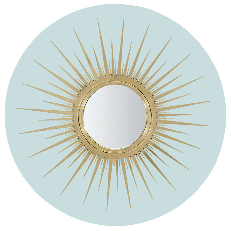    Romilly Round Mirror Blue    -- | Loft Concept 