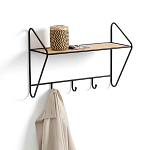 Настенная вешалка с полкой из ротанга Bourn Shelf-hanger варинант исполнения - 3 | Loft Concept в Ростове-на-Дону