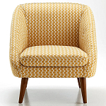 Кресло желтое с принтом Pauley Yellow Armchair варинант исполнения - 3 | Loft Concept в Ростове-на-Дону