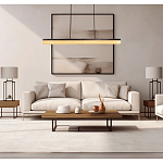 Подвесной светильник линейный из натурального камня Perfection of Geometry варинант исполнения - 8 | Loft Concept в Ростове-на-Дону