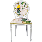 Стул светло-серый из натурального бука с изображением птиц и цветов Blooming Birds варинант исполнения - 1 | Loft Concept в Ростове-на-Дону