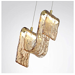 Подвесной светильник волнистой формы из фактурного стекла Wave варинант исполнения - 5 | Loft Concept в Ростове-на-Дону