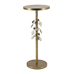 Столик золотистый с цветочной композицией на основании Forest Fairy Tale варинант исполнения - 3 | Loft Concept в Ростове-на-Дону