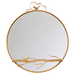 Зеркало настенное в раме золотого цвета с декором птица на ветке Mirror Portal варинант исполнения - 1 | Loft Concept в Ростове-на-Дону