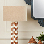 Настольная лампа с узором вдоль колоннообразного основания Brick Surface варинант исполнения - 4 | Loft Concept в Ростове-на-Дону
