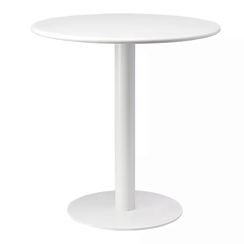 Обеденный стол белый с круглой столешницей White Laconic Table Белый в Ростове-на-Дону | Loft Concept 