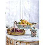 Блюдо прямоугольное из голубого фарфора с ручками и рисунком птиц и цветов Blue Garden варинант исполнения - 5 | Loft Concept в Ростове-на-Дону