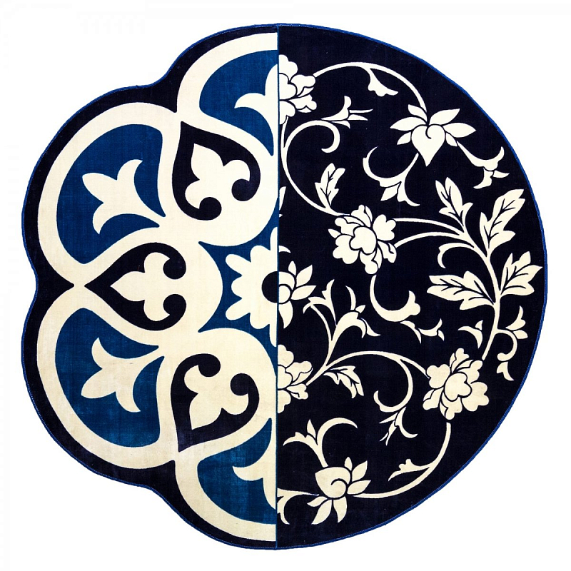 Ковер Seletti Hybrid Andria Синий Белый в Ростове-на-Дону | Loft Concept 