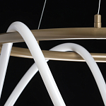 Люстра подвесная круглая золотого цвета с белыми изогнутыми световыми линиями Luke Lampco Tracer Lamp варинант исполнения - 10 | Loft Concept в Ростове-на-Дону