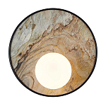 Бра круглое с каменным диском в металлической раме Sandstone Painting варинант исполнения - 1 | Loft Concept в Ростове-на-Дону