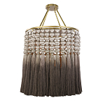 Люстра плетеная с кисточками на золотистом каркасе Boho Tassel Chandelier варинант исполнения - 2 | Loft Concept в Ростове-на-Дону