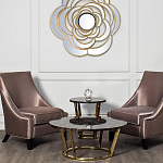 Стол журнальный коричневый на золотом основании Symphony of the Earth варинант исполнения - 2 | Loft Concept в Ростове-на-Дону