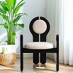 Стул черный из дерева с круглой спинкой Chair in Neoclassical Style варинант исполнения - 2 | Loft Concept в Ростове-на-Дону