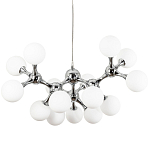 Люстра с плафонами из стеклянных шаров Pearls Suspension Chrome Chandelier варинант исполнения - 1 | Loft Concept в Ростове-на-Дону