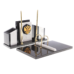 Настольный письменный набор из мрамора и змеевика с гербом России Marble Accessory варинант исполнения - 2 | Loft Concept в Ростове-на-Дону