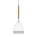 Подвесной светильник белый колоколообразный с декоративной обмоткой из веревки Hinkley варинант исполнения - 1 | Loft Concept в Ростове-на-Дону