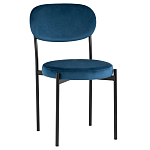 Стул с круглым сиденьем на металлическом основании ALFIE CHAIR Blue варинант исполнения - 1 | Loft Concept в Ростове-на-Дону