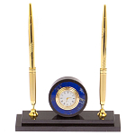 Часы настольные с двумя ручками из натурального камня Stone Clock варинант исполнения - 4 | Loft Concept в Ростове-на-Дону