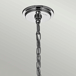 Люстра круглая цвета хром с вертикальными стеклянными трубками и круглыми подвесками Kichler варинант исполнения - 3 | Loft Concept в Ростове-на-Дону