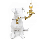 Настольная лампа в виде щенка Puppy White Table Lamp варинант исполнения - 1 | Loft Concept в Ростове-на-Дону
