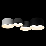 Потолочный светильник с 4-мя цилиндрическими абажурами белого серого и черного цвета Urban Dome варинант исполнения - 2 | Loft Concept в Ростове-на-Дону