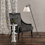 Торшер с черным наклонным корпусом и конусовидным абажуром Black Tripod варинант исполнения - 5 | Loft Concept в Ростове-на-Дону