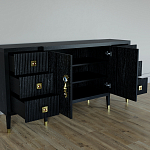 Большой Комод-буфет Elsa Dreams Black с ящиками варинант исполнения - 1 | Loft Concept в Ростове-на-Дону