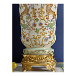 Ваза из фарфора на бронзовом основании Turquoise Blooming Garden варинант исполнения - 6 | Loft Concept в Ростове-на-Дону