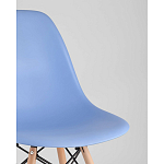 Пластиковый стул на ножках из массива бука Eames Blue варинант исполнения - 2 | Loft Concept в Ростове-на-Дону