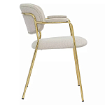 Стул Singer Chair с подлокотниками серый на золотистых ножках варинант исполнения - 2 | Loft Concept в Ростове-на-Дону