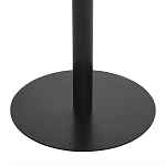 Круглый обеденный стол с белой мраморной столешницей White Tabletop on Black Base варинант исполнения - 5 | Loft Concept в Ростове-на-Дону